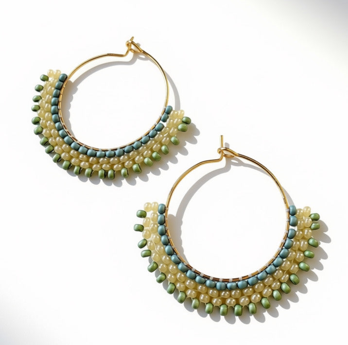 Aurora Crafted Style-Boho Hoops Morning Light (Gold)-Aurora Crafted Style-