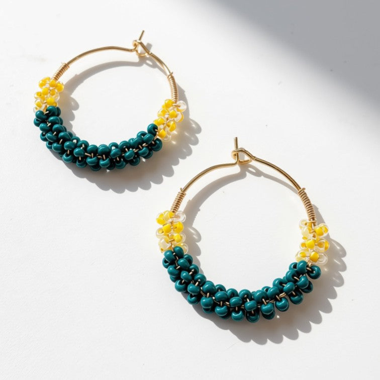 Aurora Crafted Style-Bokkie Bling Wrapped Hoops (Gold)-Earrings-Aurora Crafted Jewellery-