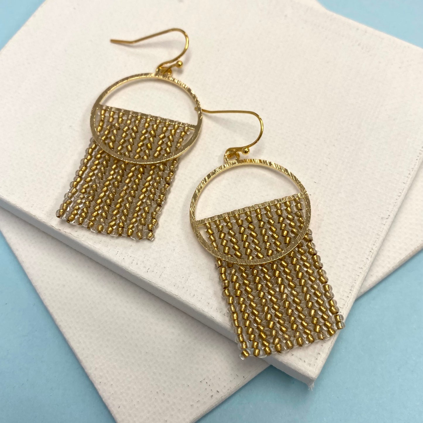 Aurora Crafted Style-Dusky Gold Split Orb (Gold)-Earrings-Aurora Crafted Jewellery-