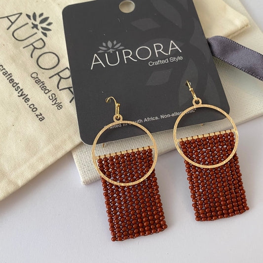 Aurora Crafted Style-Earth Split Orb (Gold)-Earrings-Aurora Crafted Jewellery-