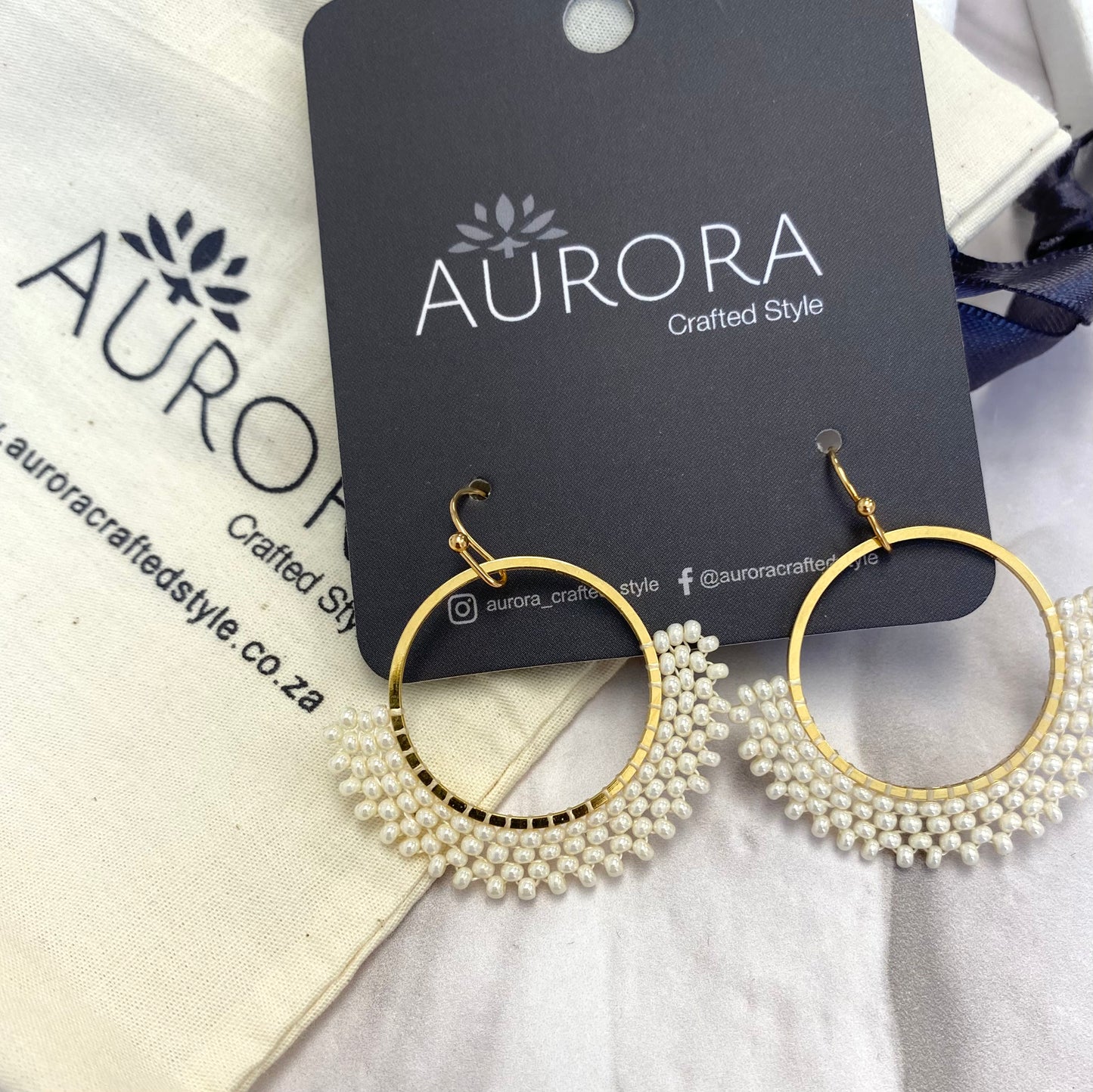 Aurora Crafted Style-Go-to Gal in Pearl (Gold)-Earrings-Aurora Crafted Jewellery-