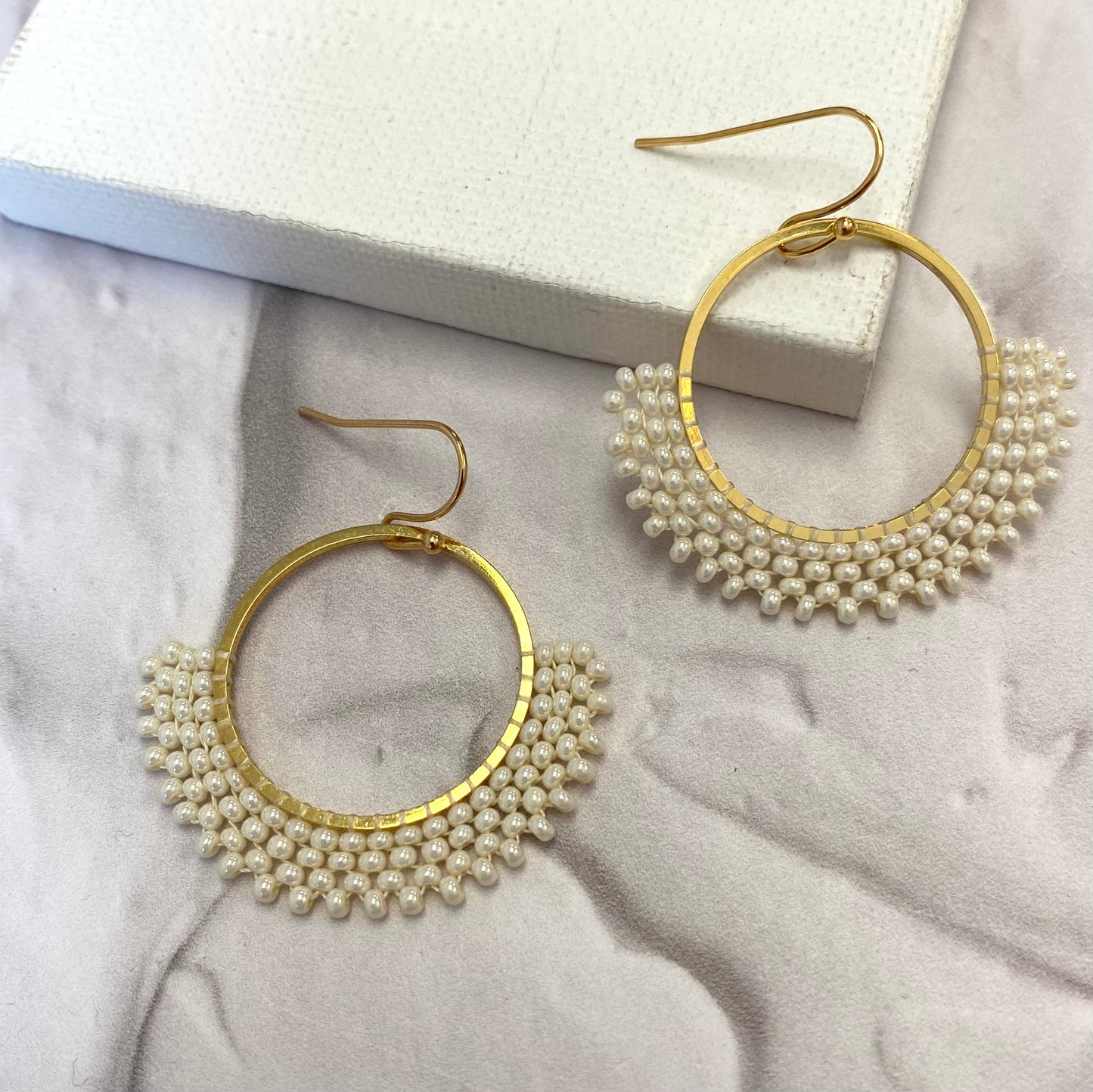 Aurora Crafted Style-Go-to Gal in Pearl (Gold)-Earrings-Aurora Crafted Jewellery-