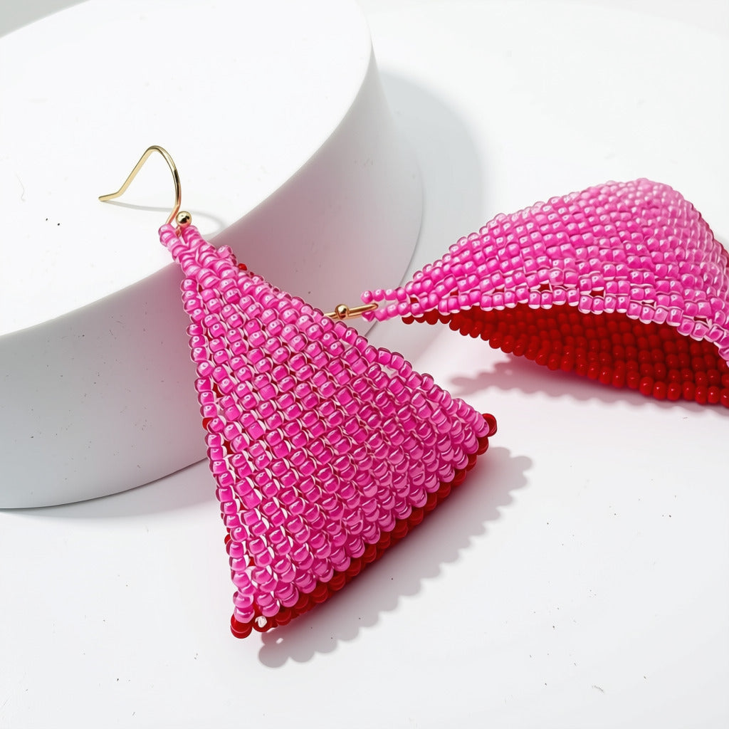 Aurora Crafted Style-Fun Flip in Be my Valentine (Gold)-Earrings-Aurora Crafted Jewellery-
