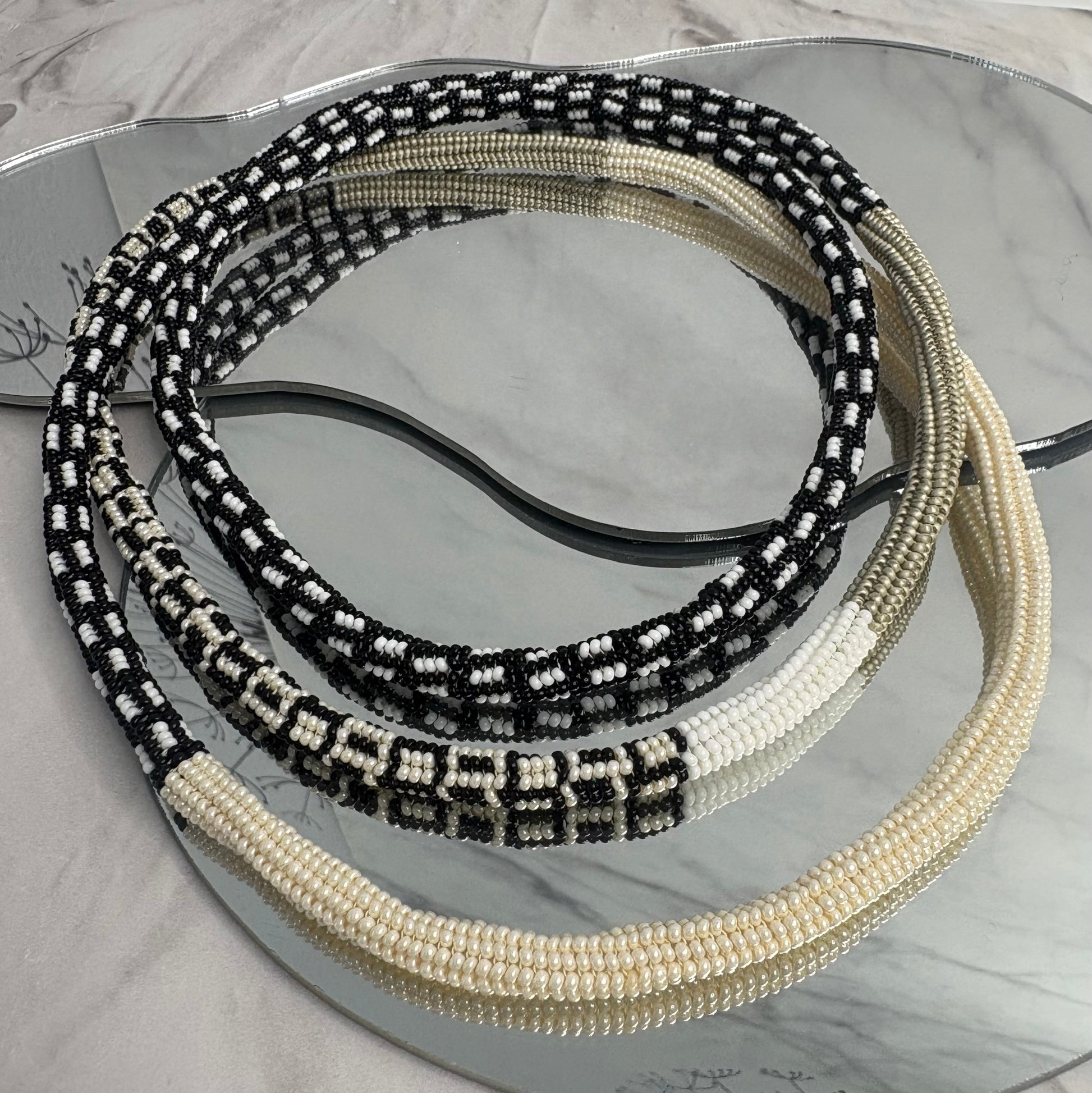 Aurora Crafted Style-Infinity Necklace Monochrome-NECKLACES-Aurora Crafted Jewellery-