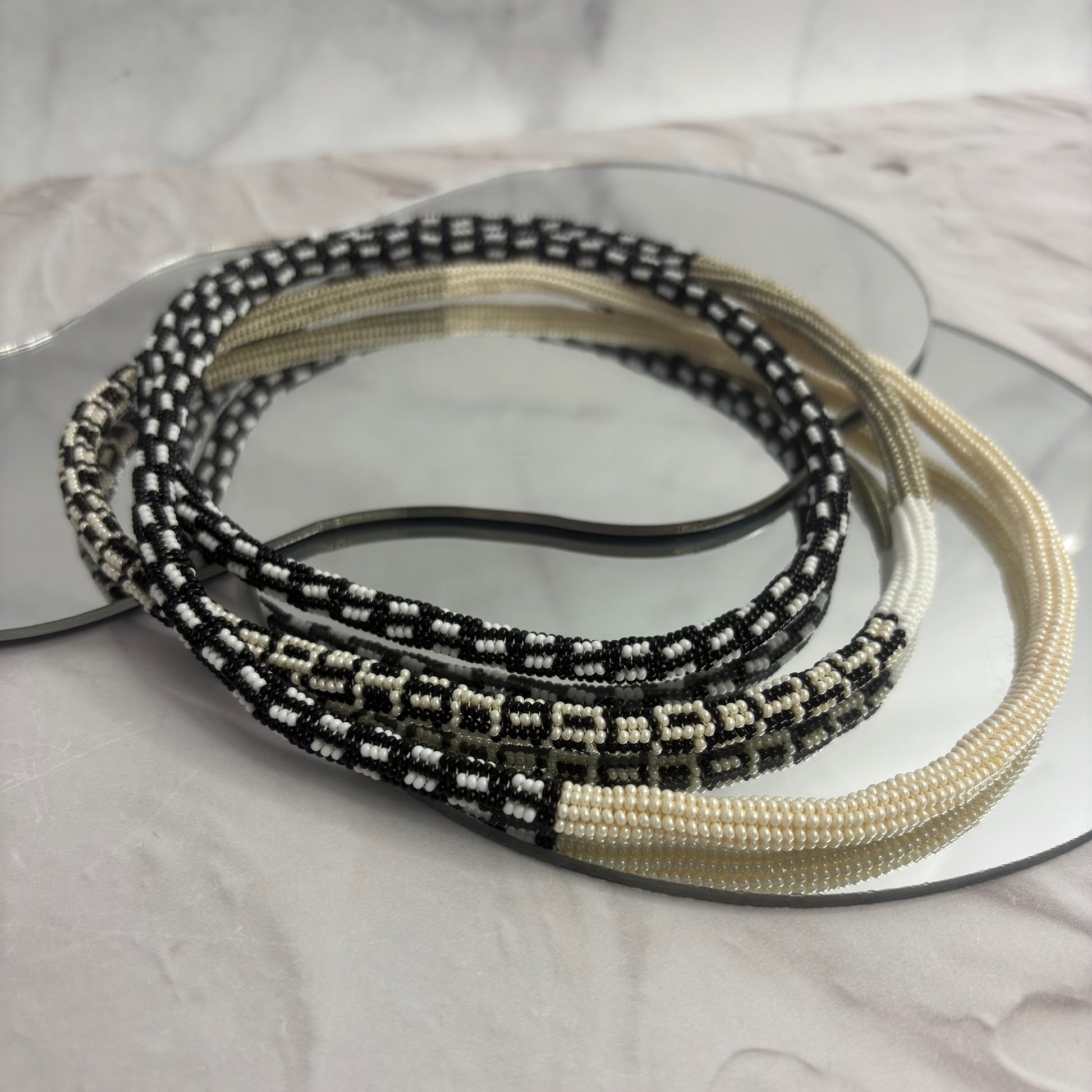 Aurora Crafted Style-Infinity Necklace Monochrome-NECKLACES-Aurora Crafted Jewellery-