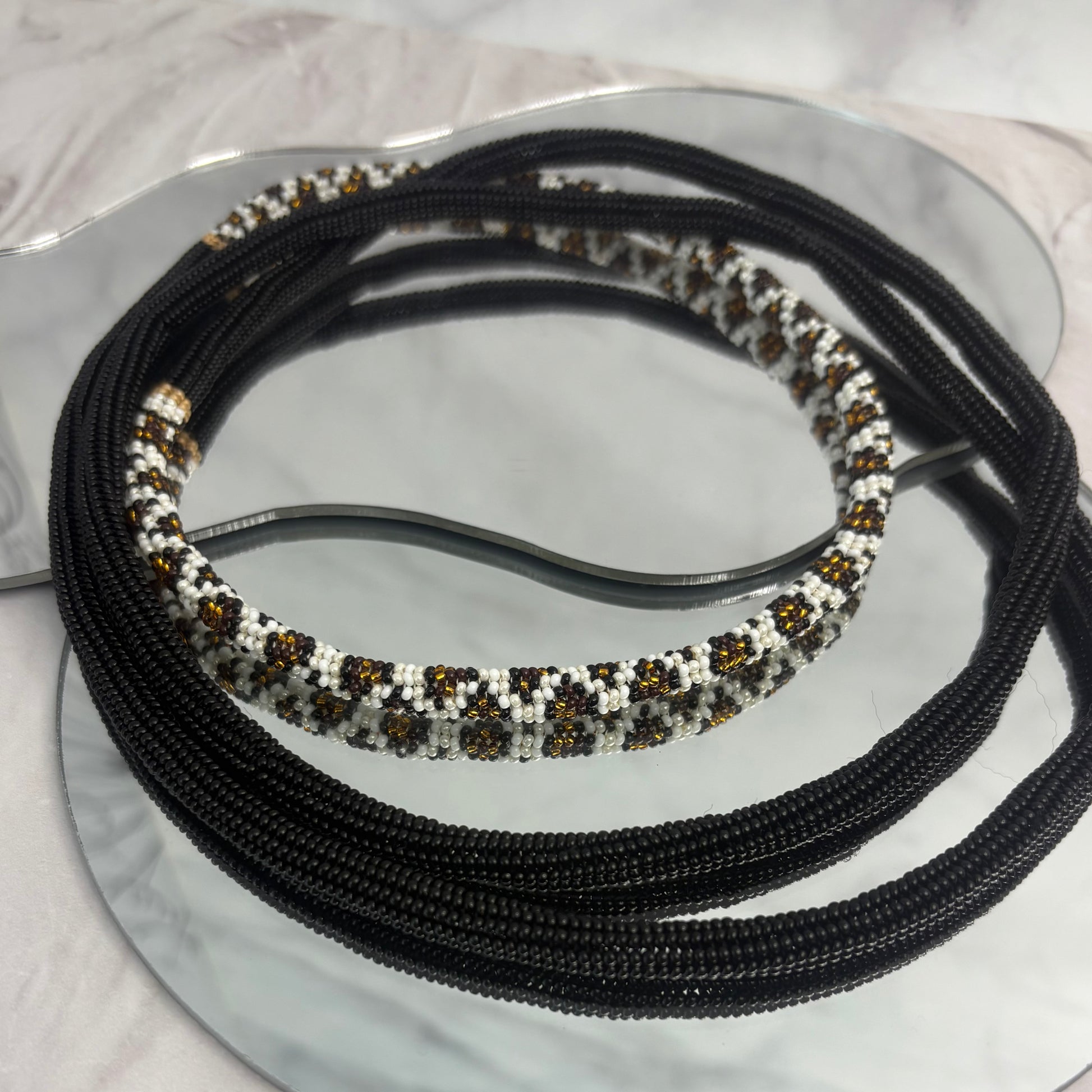 Aurora Crafted Style-Infinity Necklace Animal Instinct Black-NECKLACES-Aurora Crafted Jewellery-