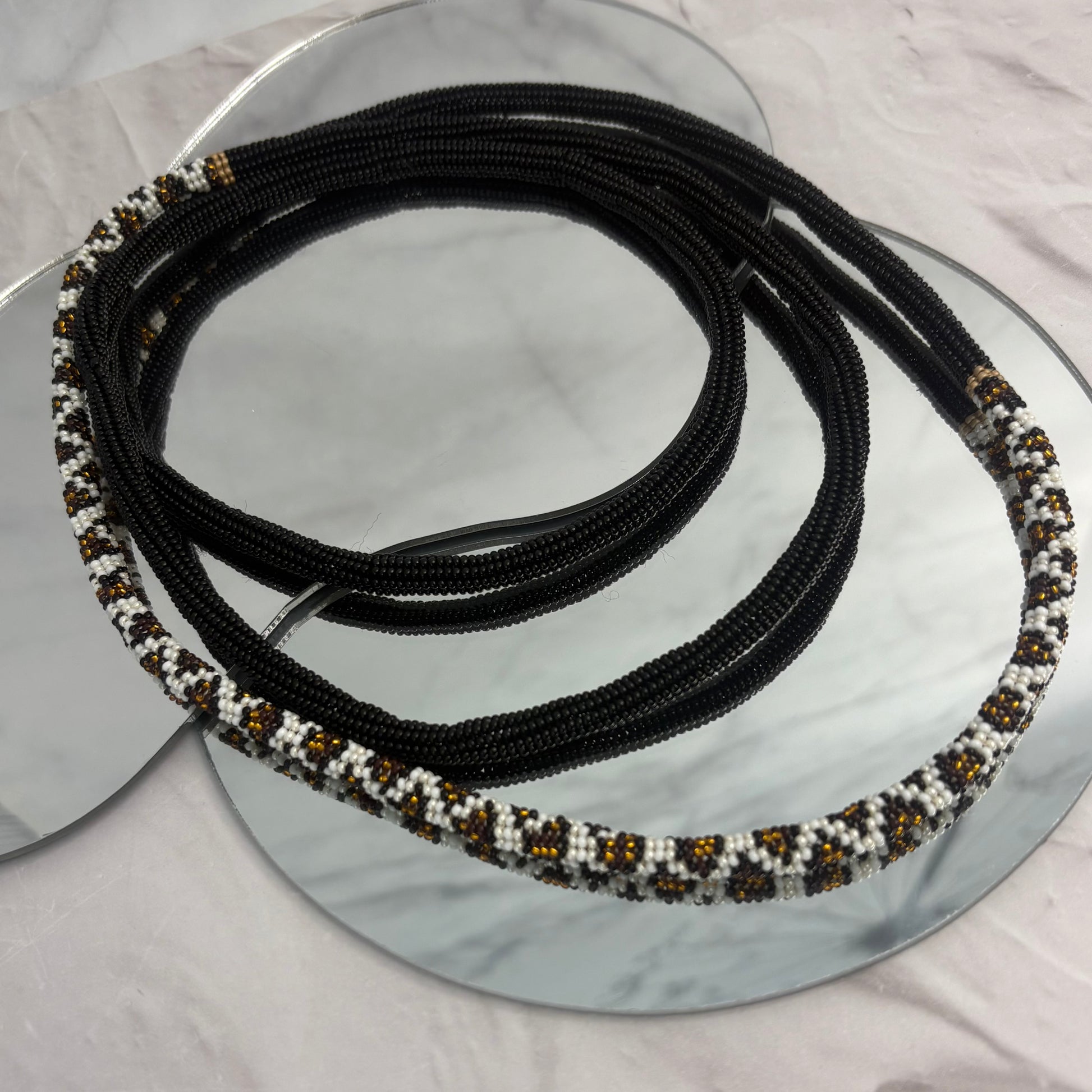 Aurora Crafted Style-Infinity Necklace Animal Instinct Black-NECKLACES-Aurora Crafted Jewellery-