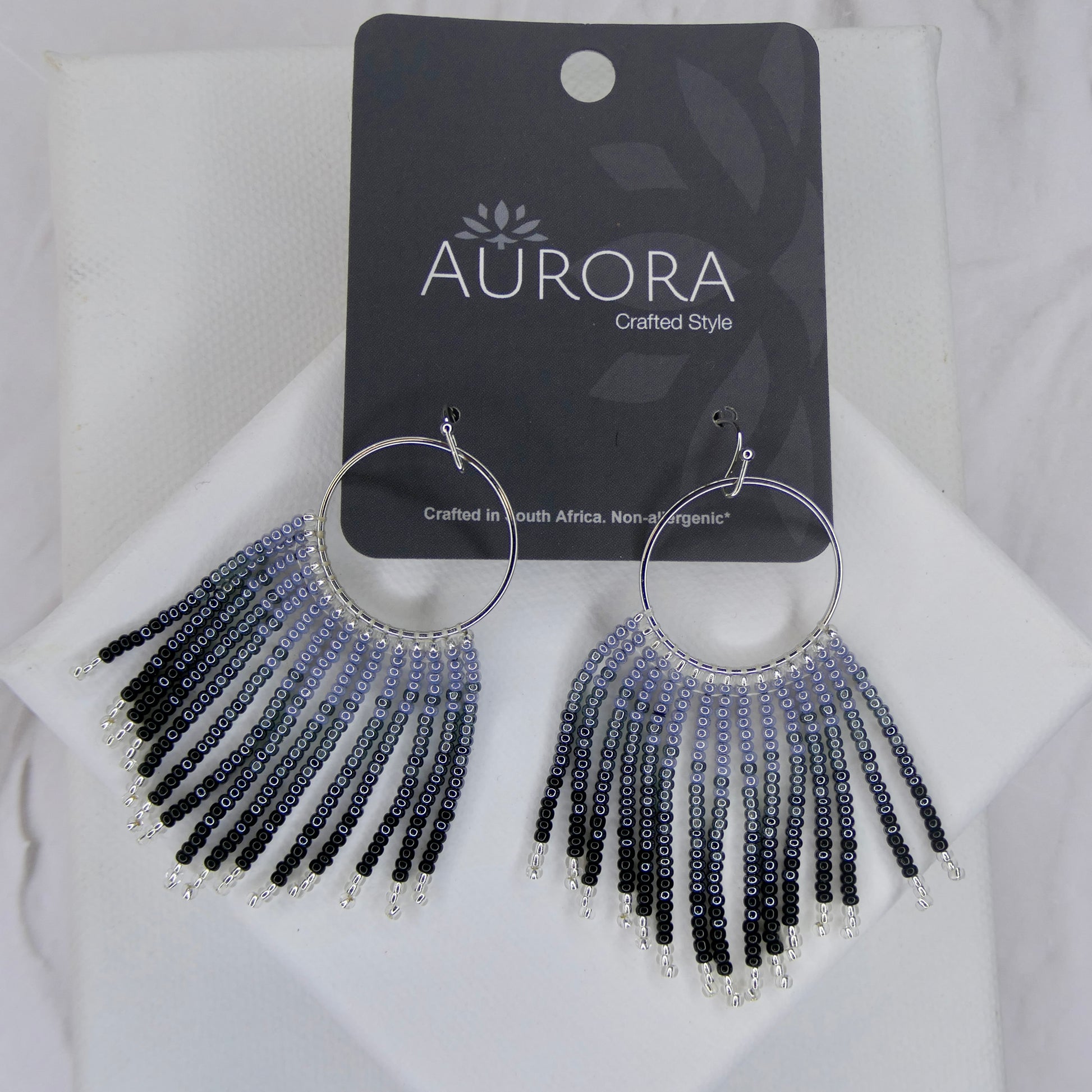 Aurora Crafted Style-Festival Flair in Frosted Slate (Silver)-Earrings-Aurora Crafted Jewellery-