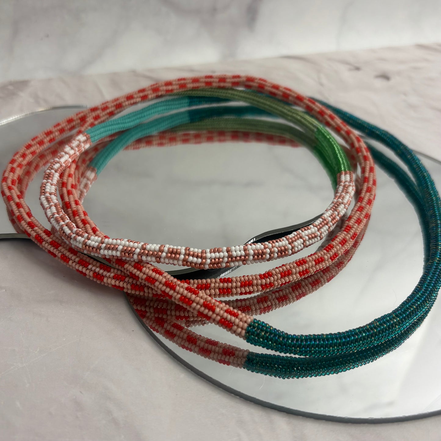 Aurora Crafted Style-Infinity Necklace Pretty Pinks & Pops of Other-NECKLACES-Aurora Crafted Jewellery-