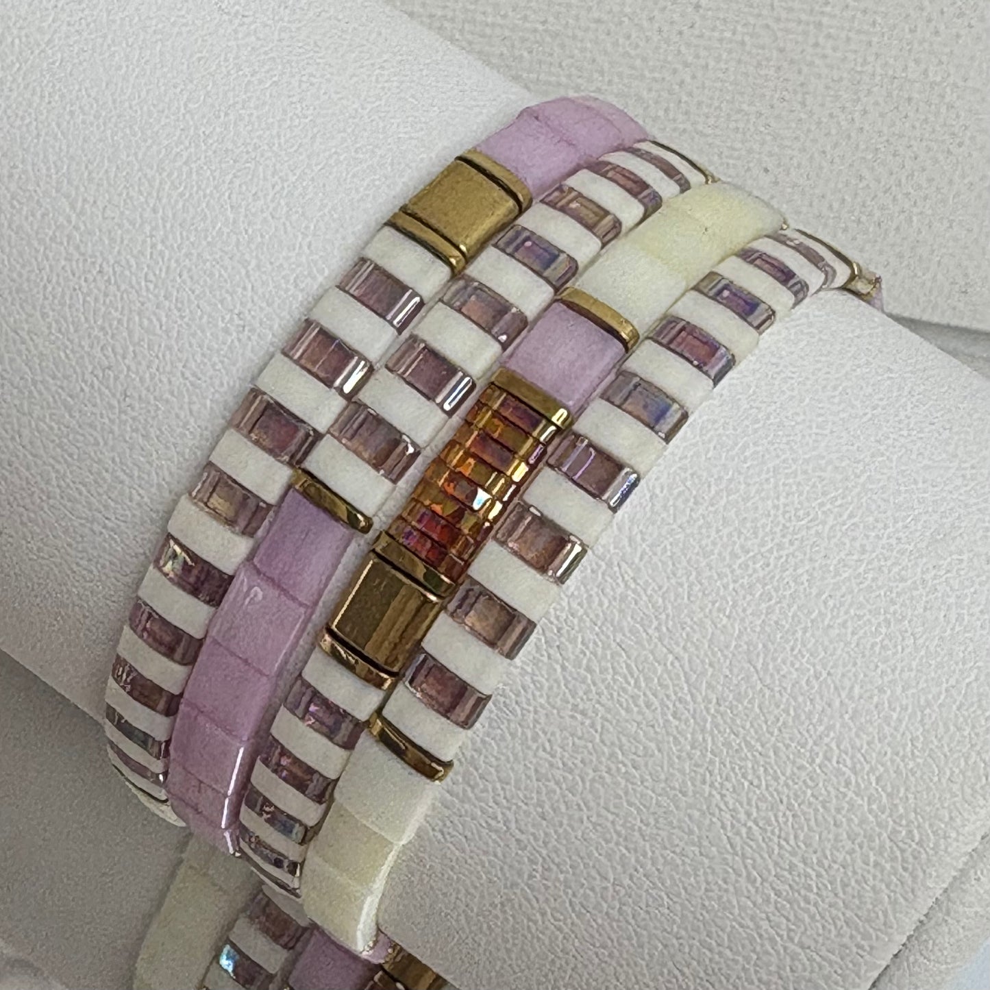 Aurora Crafted Style-Tila Bracelet Mystical Mauve-BRACELETS-Aurora Crafted Jewellery-