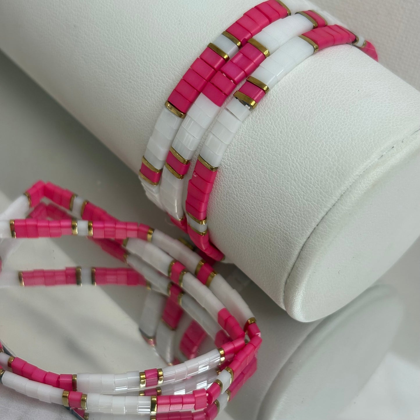 Aurora Crafted Style-Tila Bracelet Flamingo Fab-BRACELETS-Aurora Crafted Jewellery-