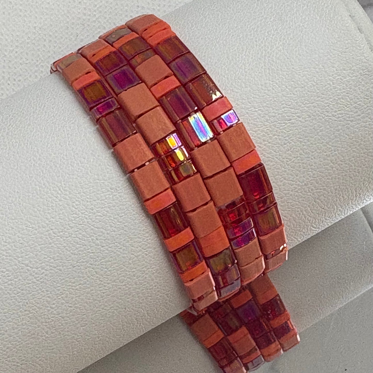 Aurora Crafted Style-Tila Bracelet Coral Queen-BRACELETS-Aurora Crafted Jewellery-