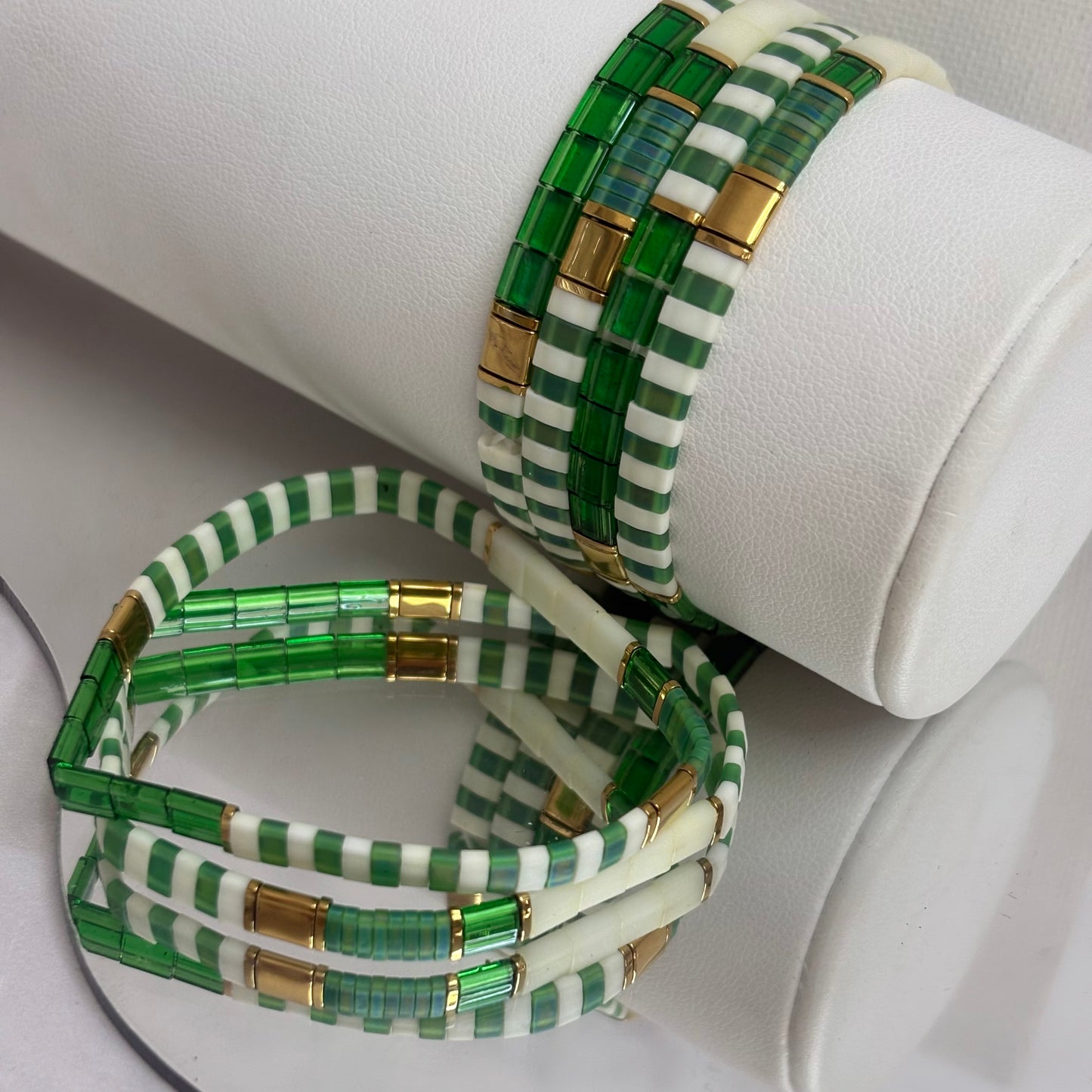 Aurora Crafted Style-Tila Bracelet Gorgeous Green-BRACELETS-Aurora Crafted Jewellery-