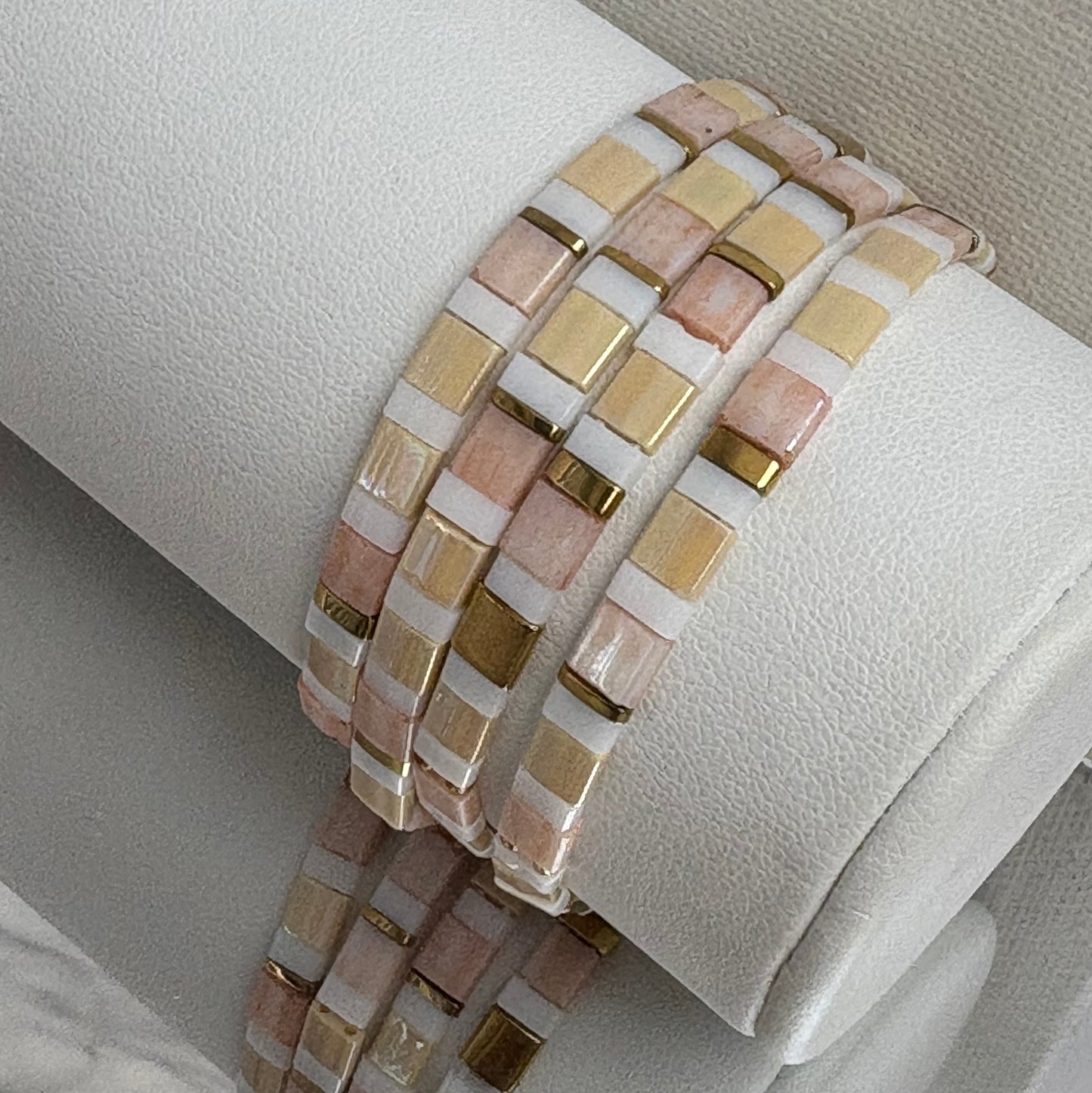 Aurora Crafted Style-Tila Bracelet Pretty Peaches-BRACELETS-Aurora Crafted Jewellery-
