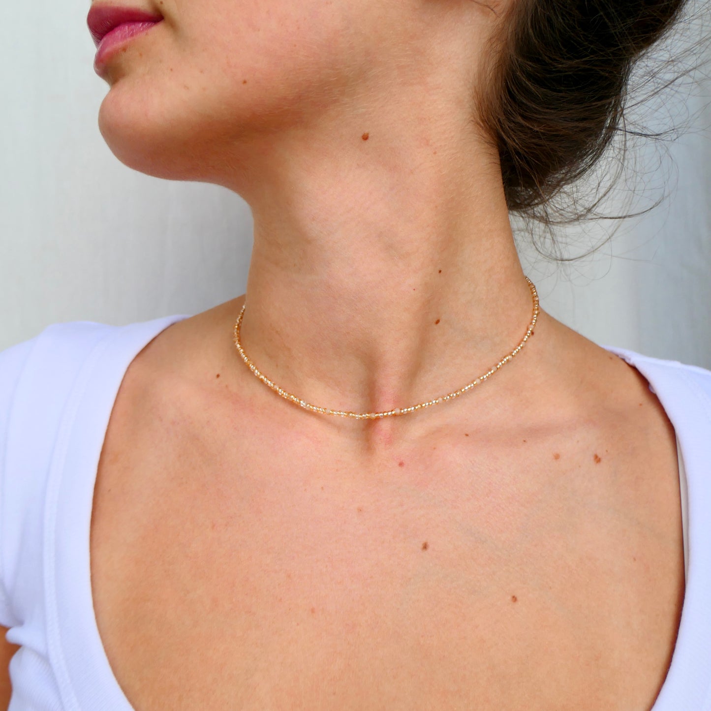 Aurora Crafted Style-Beaded Stack Necklace (Gold)-NECKLACES-Aurora Crafted Jewellery-