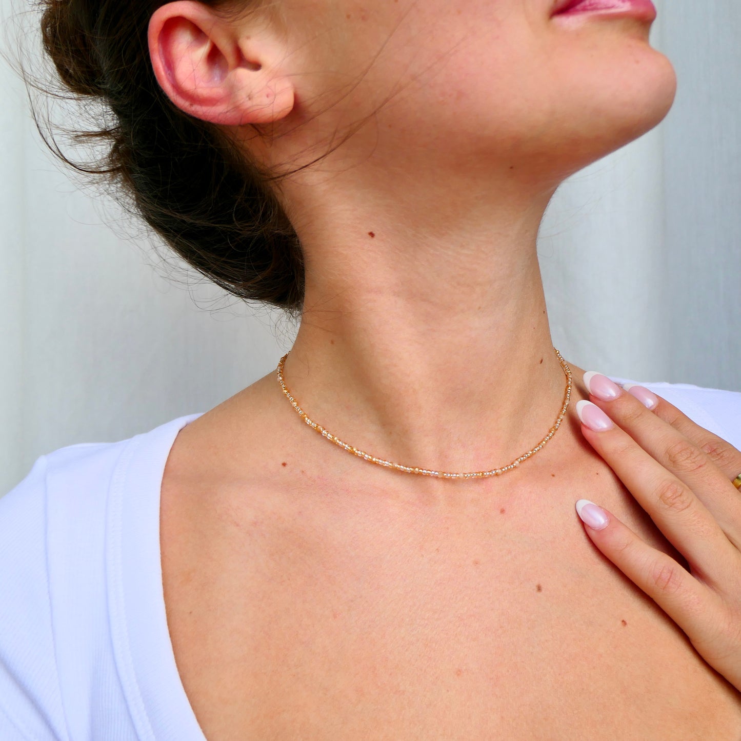 Aurora Crafted Style-Beaded Stack Necklace (Gold)-NECKLACES-Aurora Crafted Jewellery-