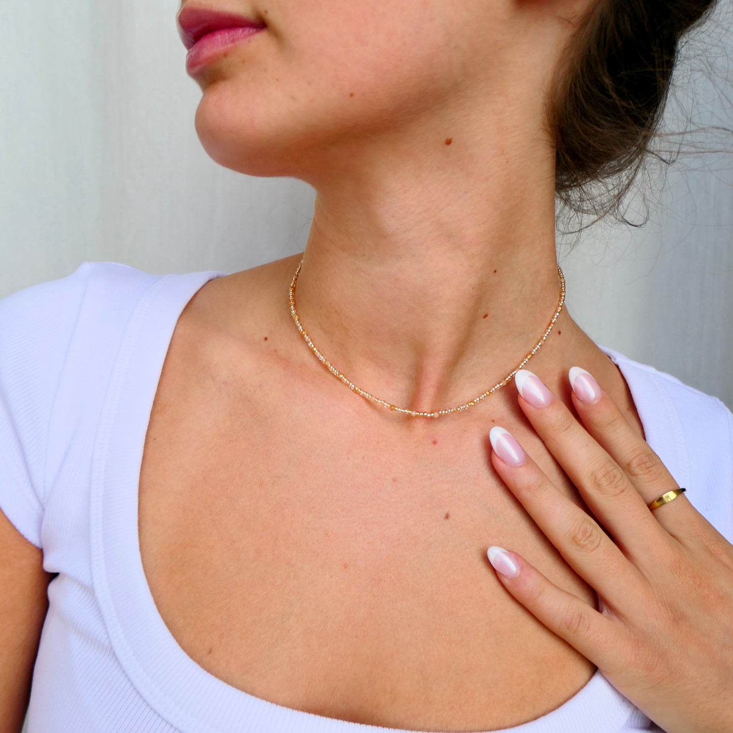 Aurora Crafted Style-Beaded Stack Necklace (Gold)-NECKLACES-Aurora Crafted Jewellery-