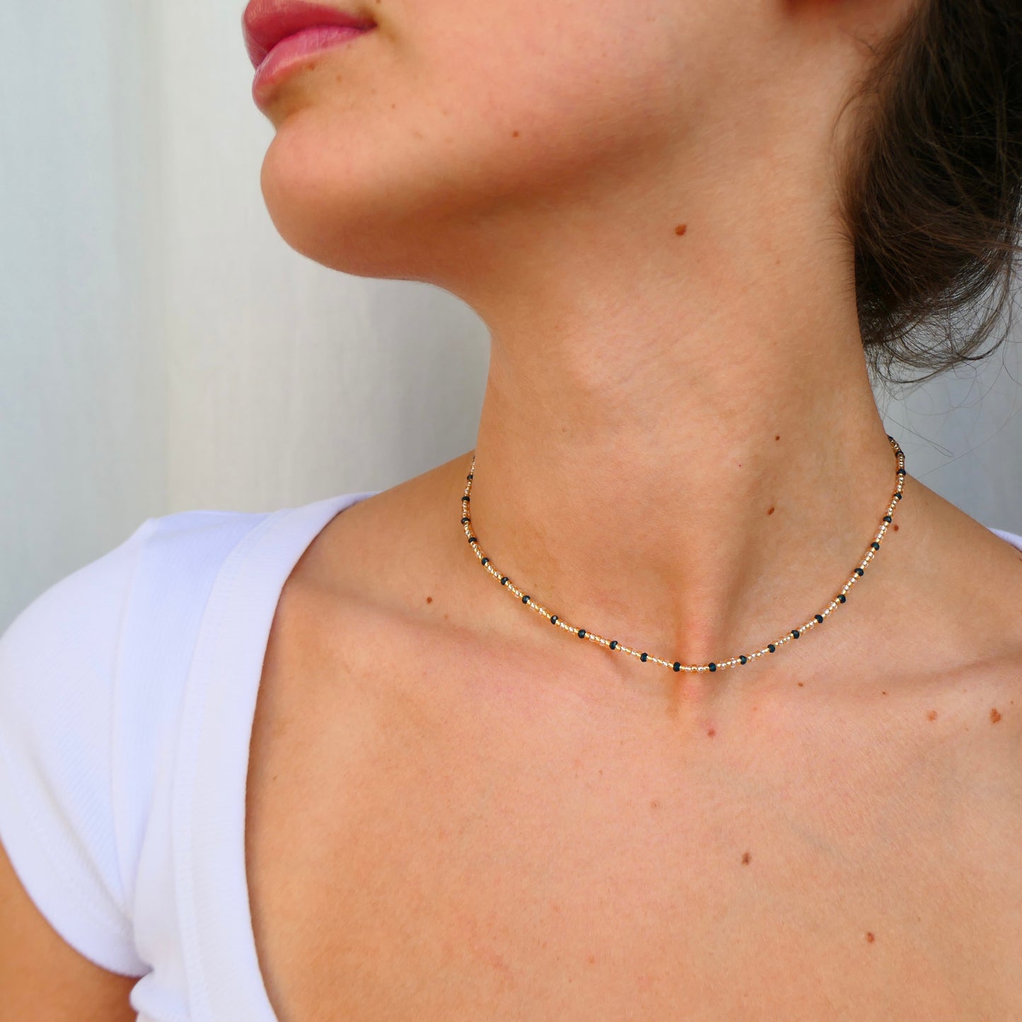 Aurora Crafted Style-Beaded Stack Necklace (Blue)-NECKLACES-Aurora Crafted Jewellery-