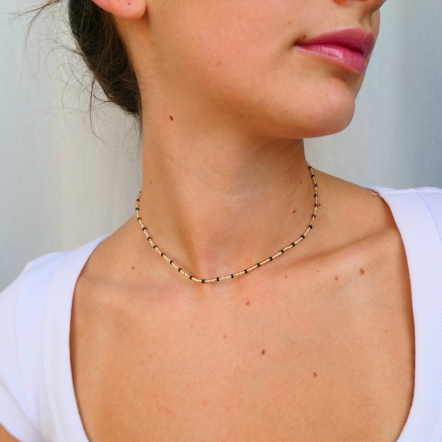 Aurora Crafted Style-Beaded Stack Necklace (Blue)-NECKLACES-Aurora Crafted Jewellery-