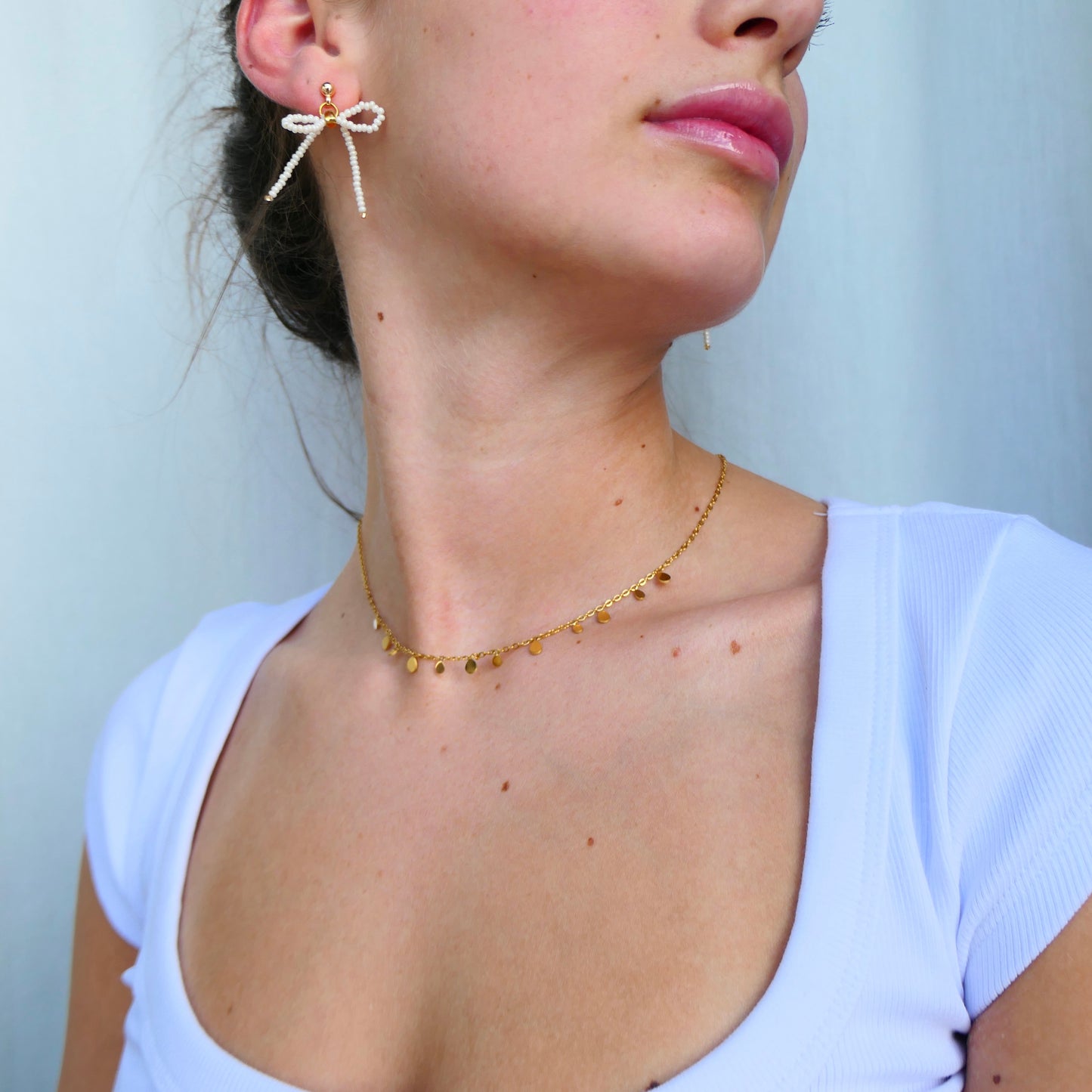 Aurora Crafted Style-Waterproof Teardrop Necklace (Gold)-NECKLACES-Aurora Crafted Style-