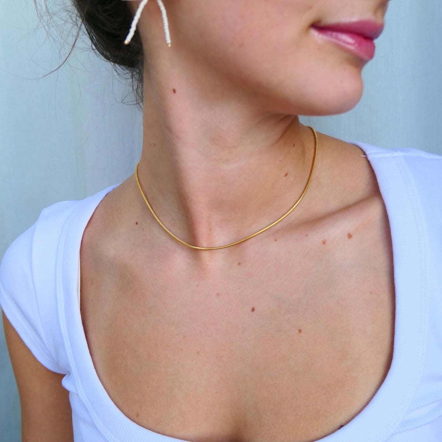 Aurora Crafted Style-Waterproof Snake Necklace (Gold)-NECKLACES-Aurora Crafted Style-