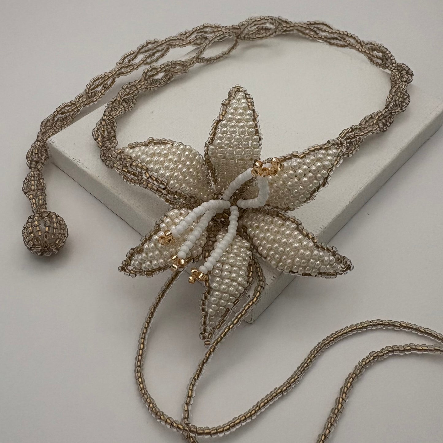 Aurora Crafted Style-Look at me Lily Necklace in Angelic White-NECKLACES-Aurora Crafted Jewellery-