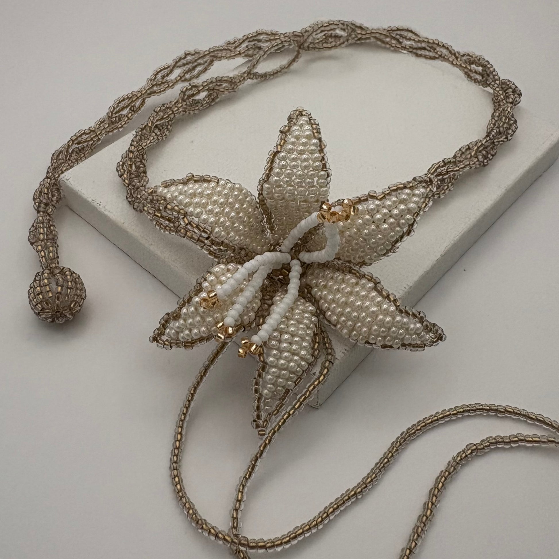 Aurora Crafted Style-Look at me Lily Necklace in Angelic White-NECKLACES-Aurora Crafted Jewellery-