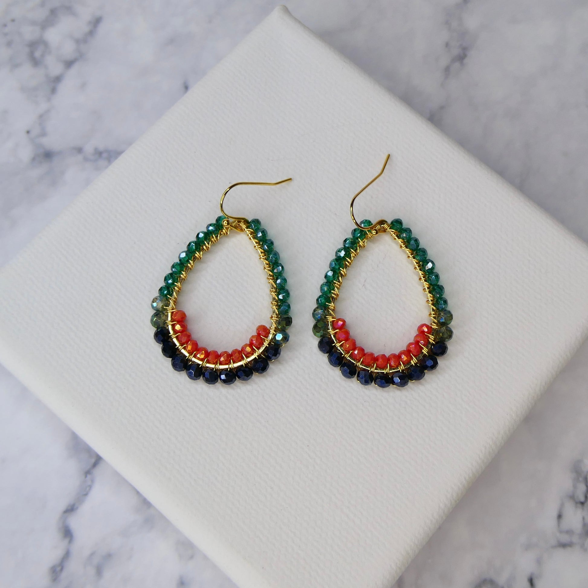 Aurora Crafted Style-Drop & a Half in Zanzibar (Gold)-Earrings-Aurora Crafted Jewellery-