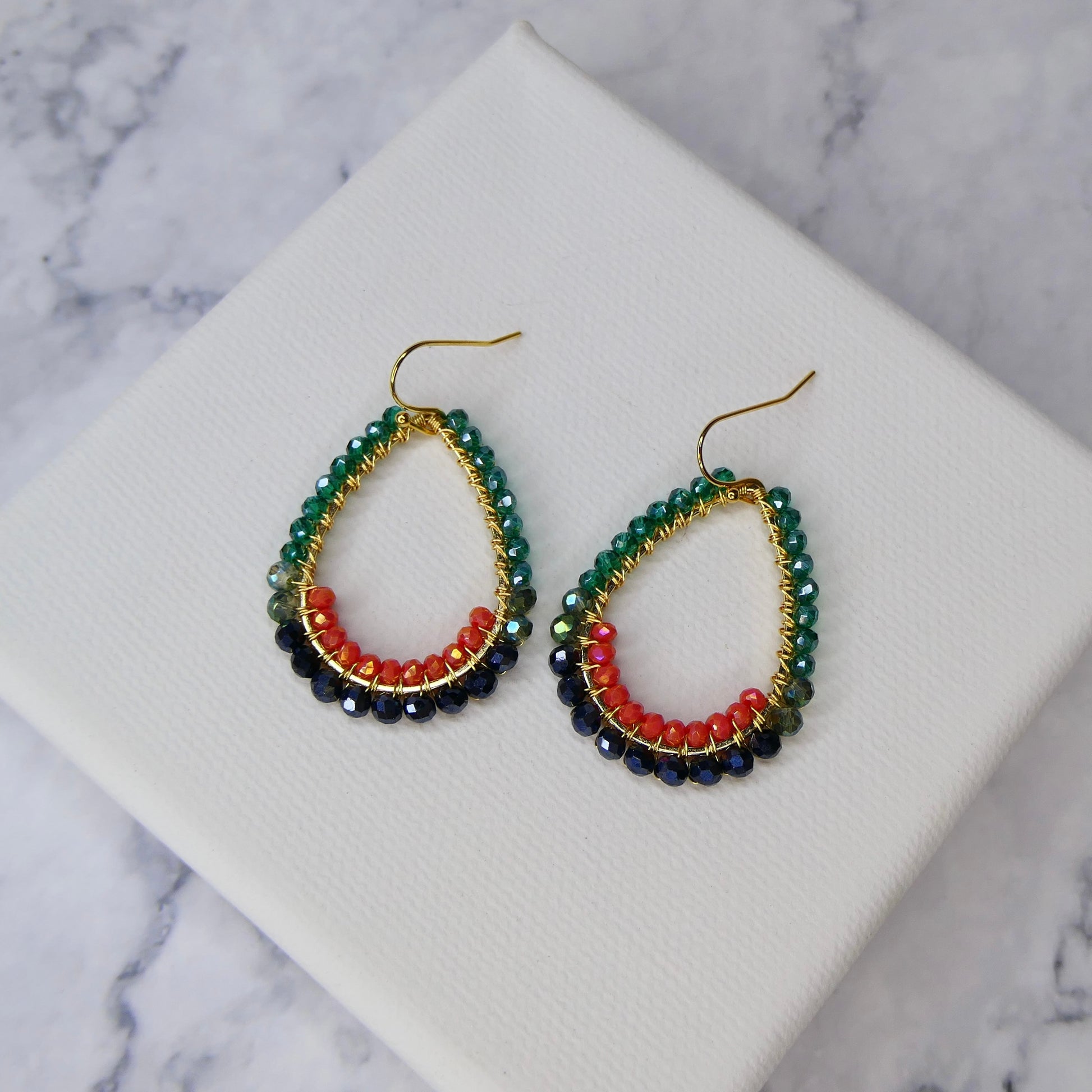 Aurora Crafted Style-Drop & a Half in Zanzibar (Gold)-Earrings-Aurora Crafted Jewellery-