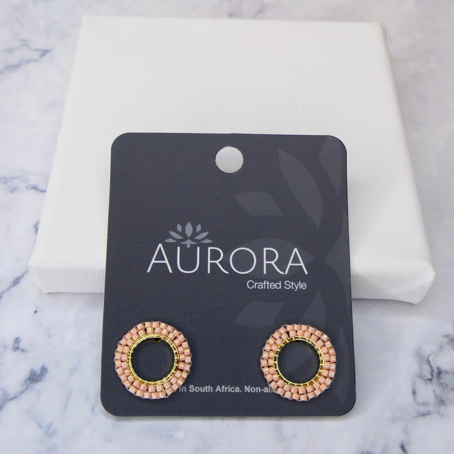 Aurora Crafted Style-Halo Stud Winter Pink (Gold)-Aurora Crafted Style-