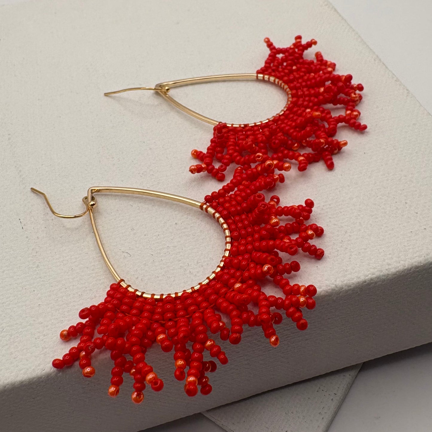 Aurora Crafted Style-Coral Cove in Coral (Gold)-Earrings-Aurora Crafted Jewellery-