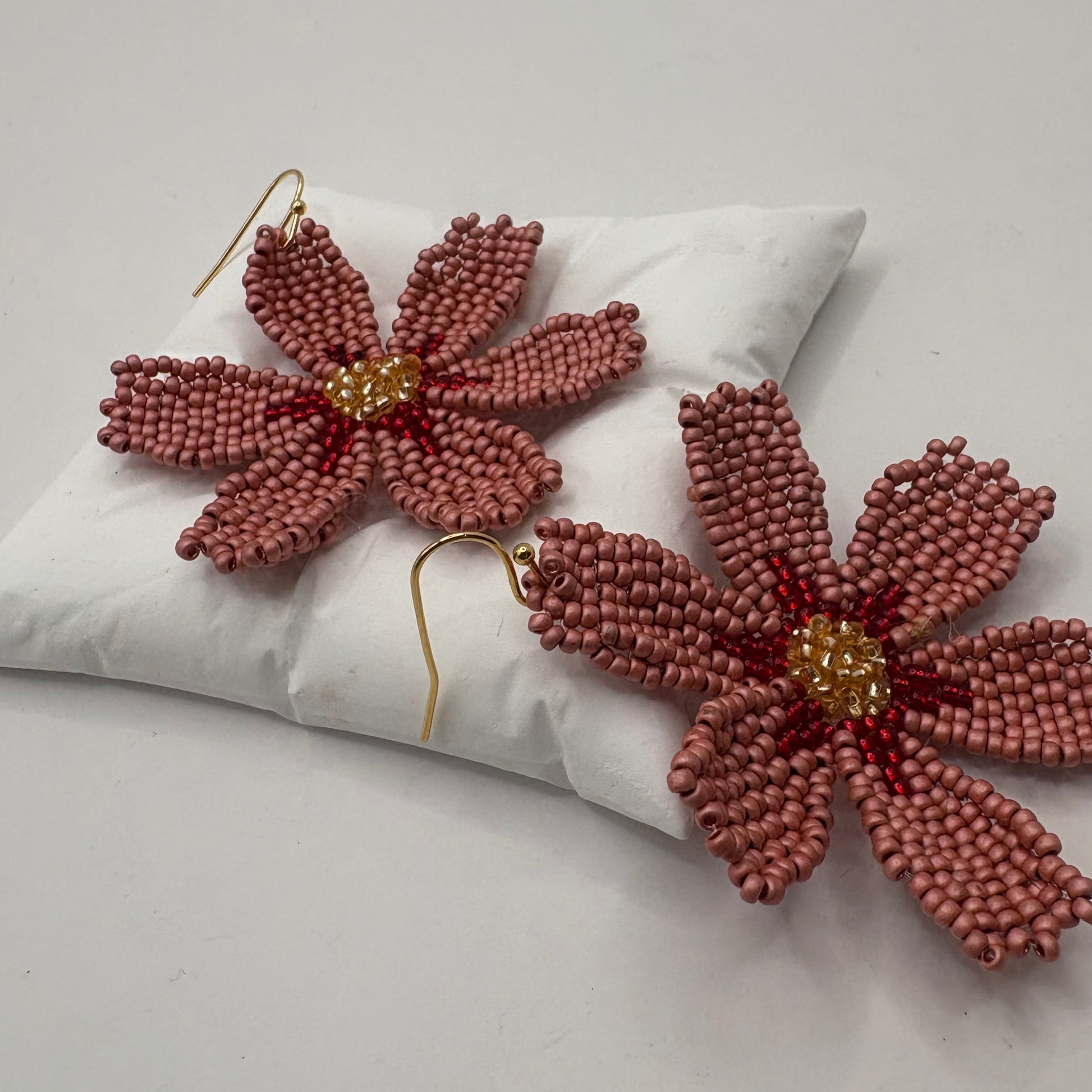 Aurora Crafted Style-Big Basic Bloom in Blushing Rose (Gold)-Earrings-Aurora Crafted Jewellery-