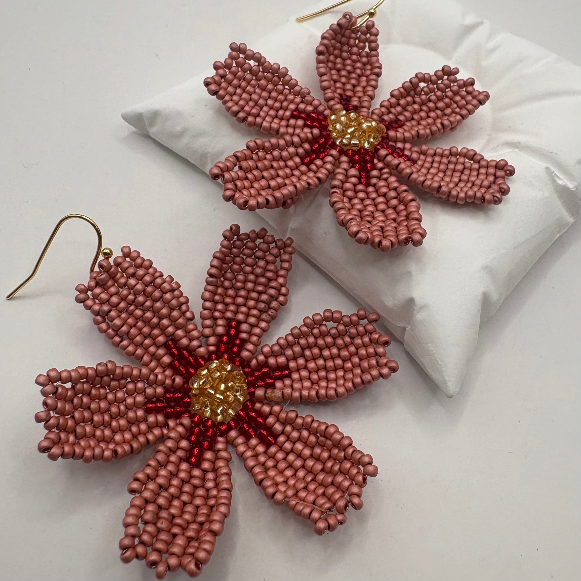 Aurora Crafted Style-Big Basic Bloom in Blushing Rose (Gold)-Earrings-Aurora Crafted Jewellery-