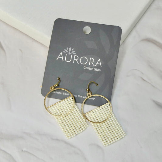 Aurora Crafted Style-Pearl Split Orb (Gold)-Earrings-Aurora Crafted Jewellery-