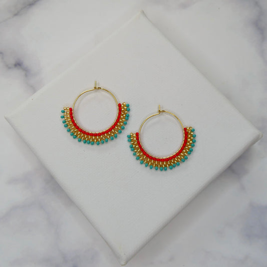 Aurora Crafted Style-Boho Hoop Birds of Paradise-Aurora Crafted Style-