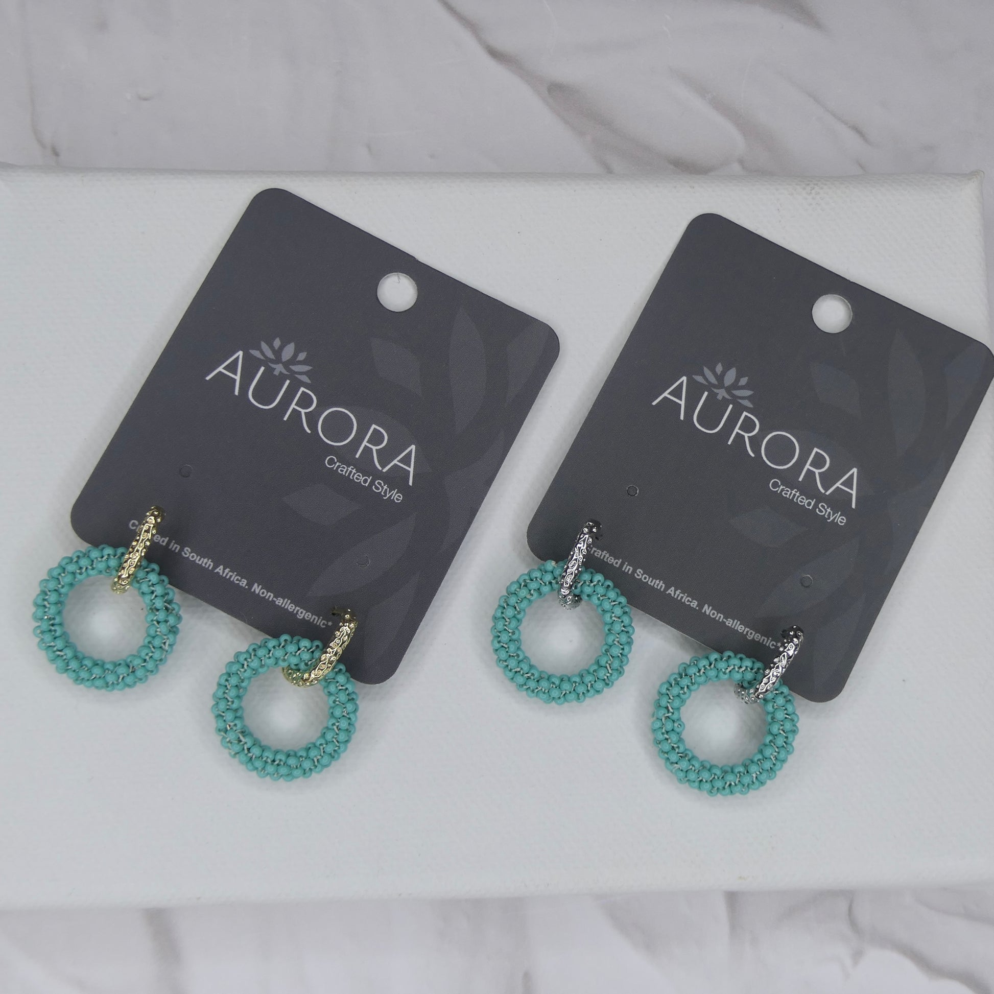 Aurora Crafted Style-Princess Drop in Turquoise (Silver)-Earrings-Aurora Crafted Jewellery-