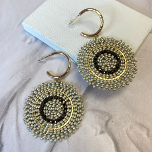 Aurora Crafted Style-Neutral & Copper Full Moon Reloaded-Earrings-Aurora Crafted Jewellery-