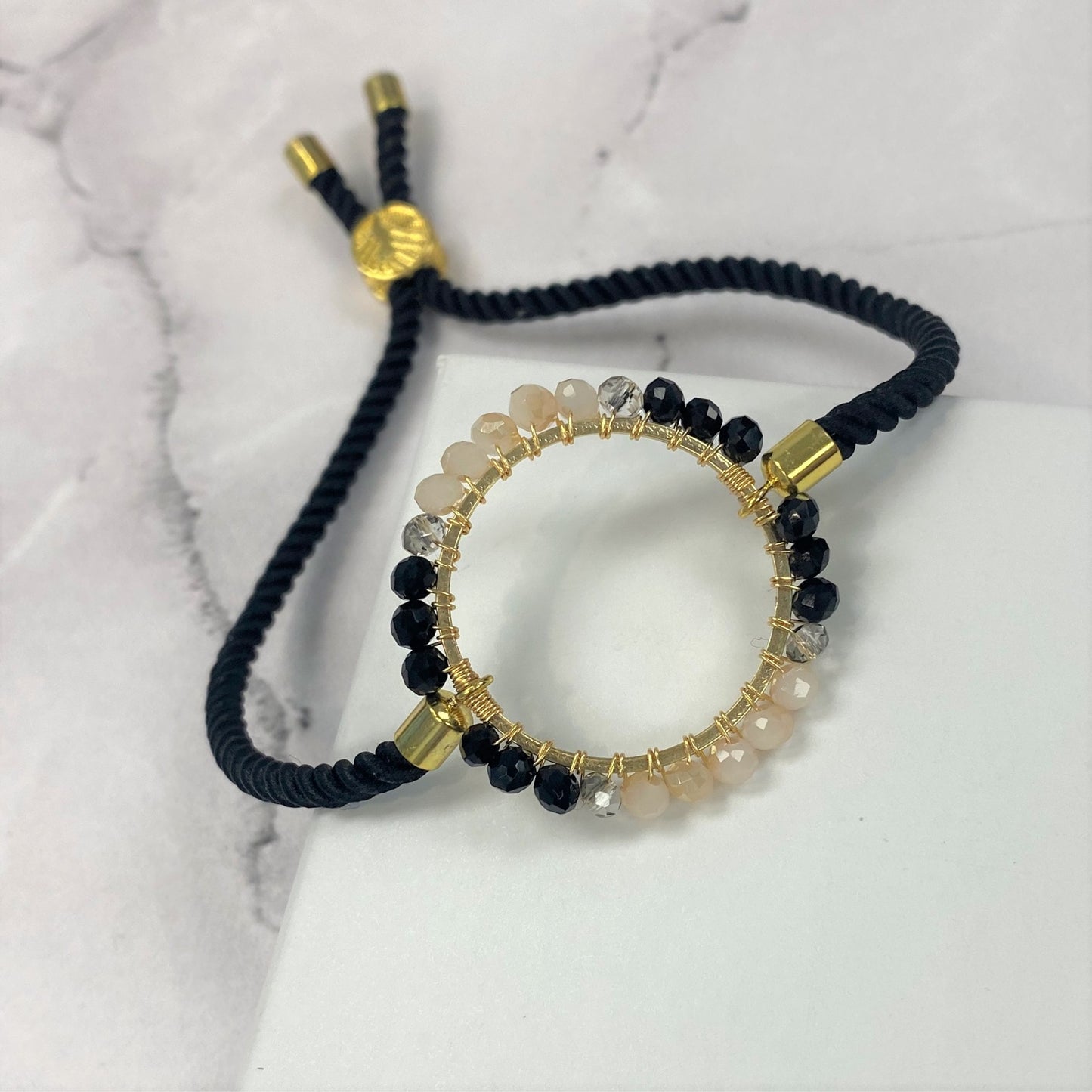 Aurora Crafted Style-Black Ombre Aurora Wristlet-BRACELETS-Aurora Crafted Jewellery-