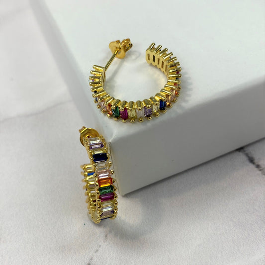 Aurora Crafted Style-Mini Rainbow Hoops-Earrings-Aurora Crafted Jewellery-