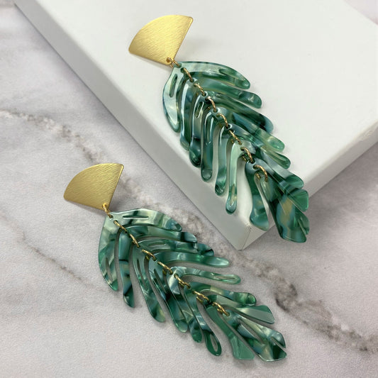Aurora Crafted Style-Delicious Amazon Fronds-Earrings-Aurora Crafted Jewellery-