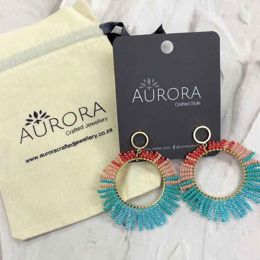 Aurora Crafted Style-Ocean Sunrise Firework-Earrings-Aurora Crafted Jewellery-