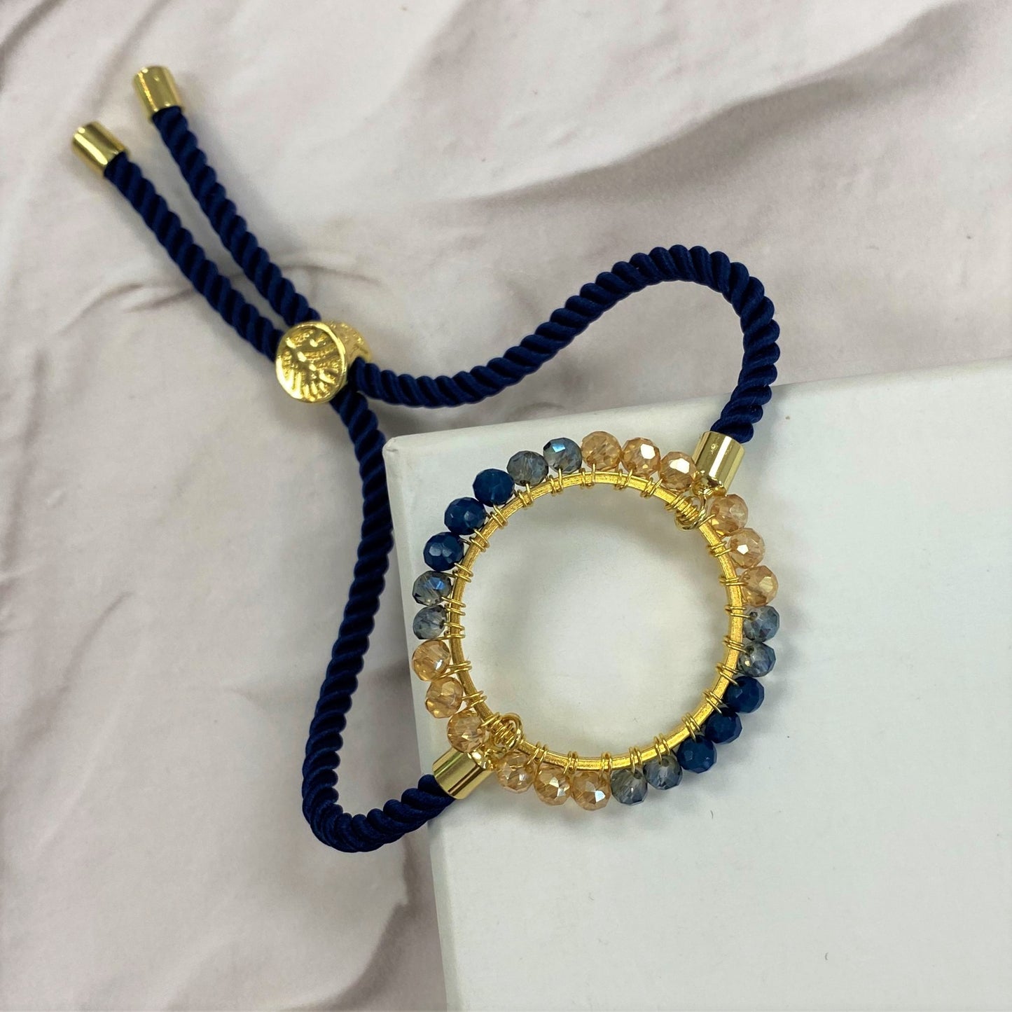 Aurora Crafted Style-Navy Ombre Aurora Wristlet-BRACELETS-Aurora Crafted Jewellery-