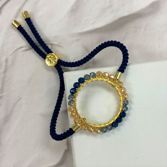 Aurora Crafted Style-Navy Ombre Aurora Wristlet-BRACELETS-Aurora Crafted Jewellery-