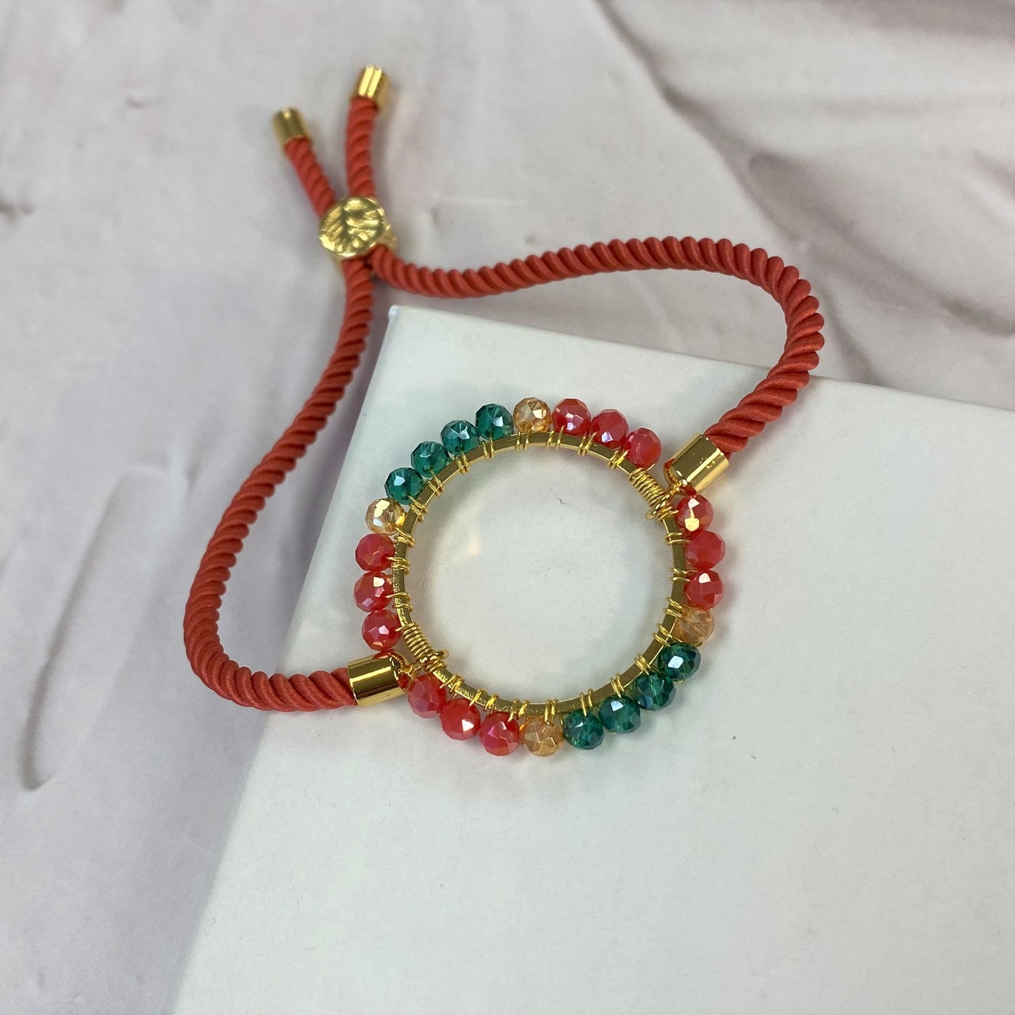 Aurora Crafted Style-Coral Aurora Wristlet-BRACELETS-Aurora Crafted Jewellery-