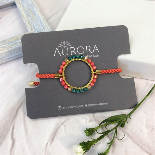 Aurora Crafted Style-Coral Aurora Wristlet-BRACELETS-Aurora Crafted Jewellery-