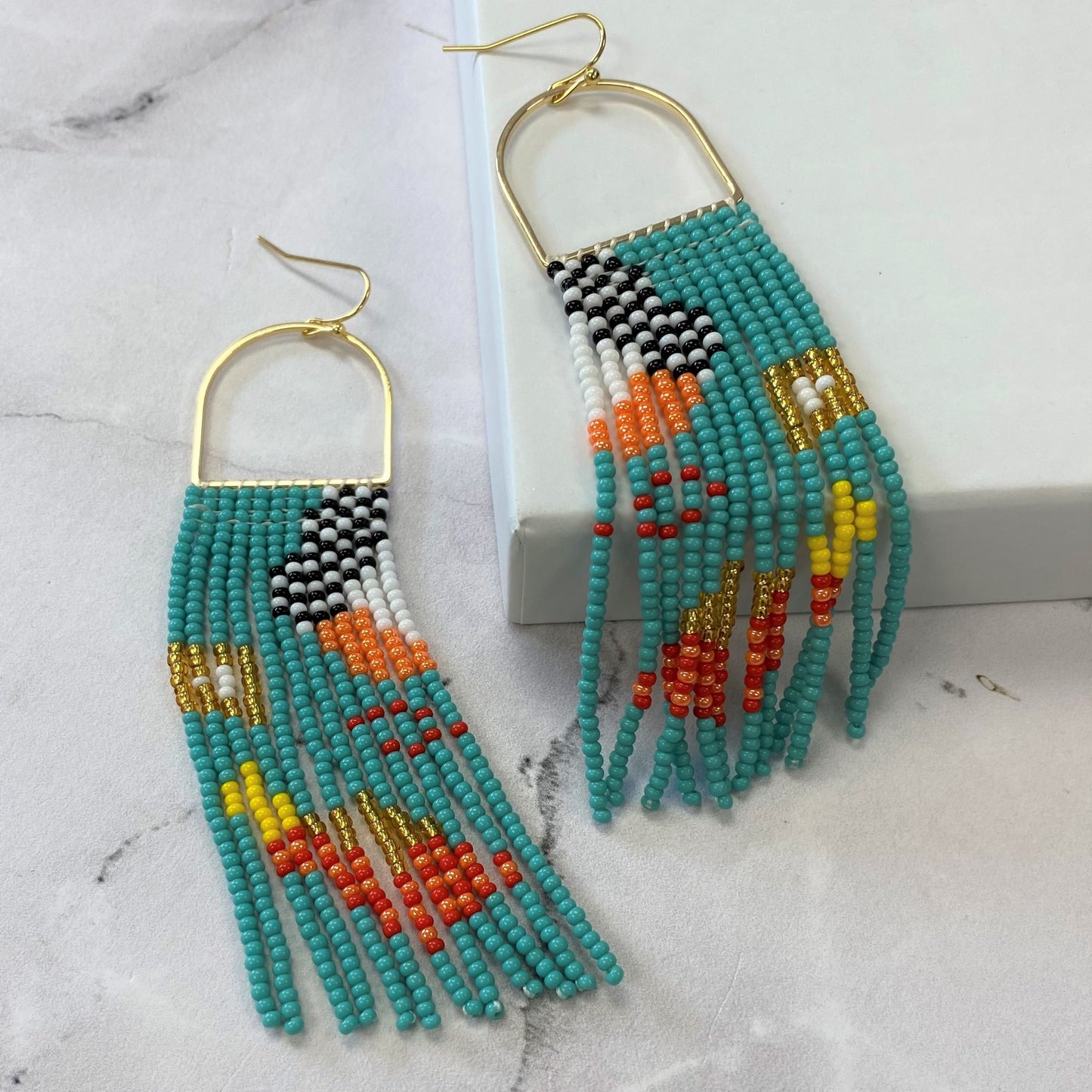 Aurora Crafted Style-Colours of Summer Horseshoe-Earrings-Aurora Crafted Jewellery-