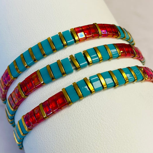 Aurora Crafted Style-Tila Bracelet Bird of Paradise-BRACELETS-Aurora Crafted Jewellery-