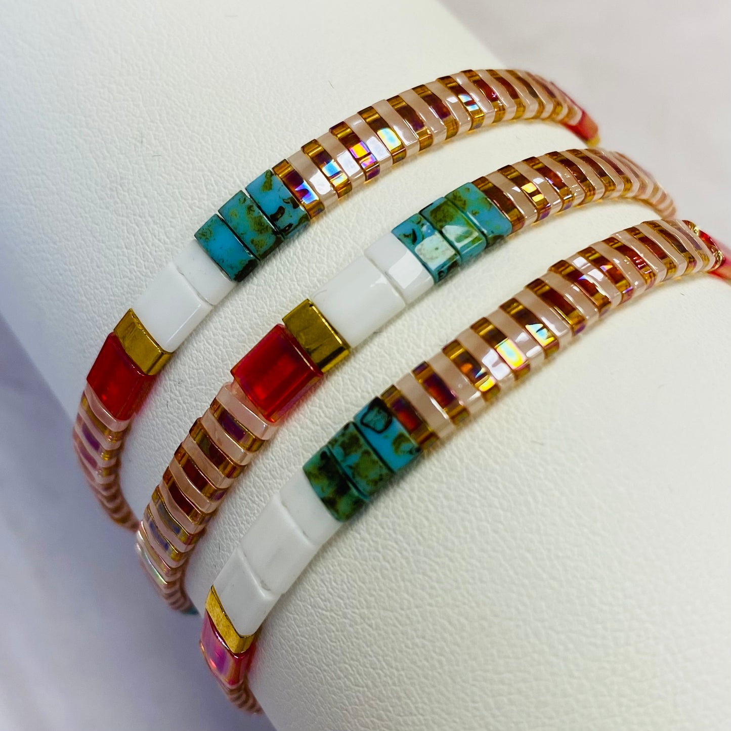 Aurora Crafted Style-Tila Bracelet Bird of Paradise 2-BRACELETS-Aurora Crafted Jewellery-