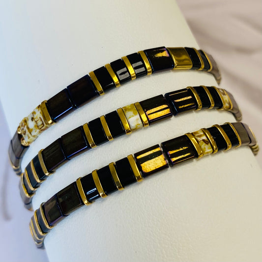 Aurora Crafted Style-Tila Bracelet Phoenix Black-BRACELETS-Aurora Crafted Jewellery-