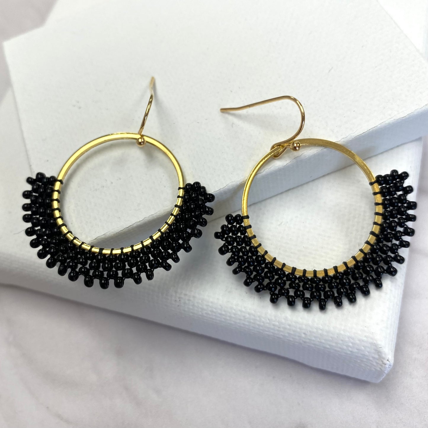 Aurora Crafted Style-Go-to Gal in Black (Gold)-Earrings-Aurora Crafted Jewellery-